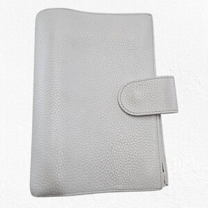 Moterm Ivory Personal 6-Ring Leather Planner Organizer Binder Planner Binder